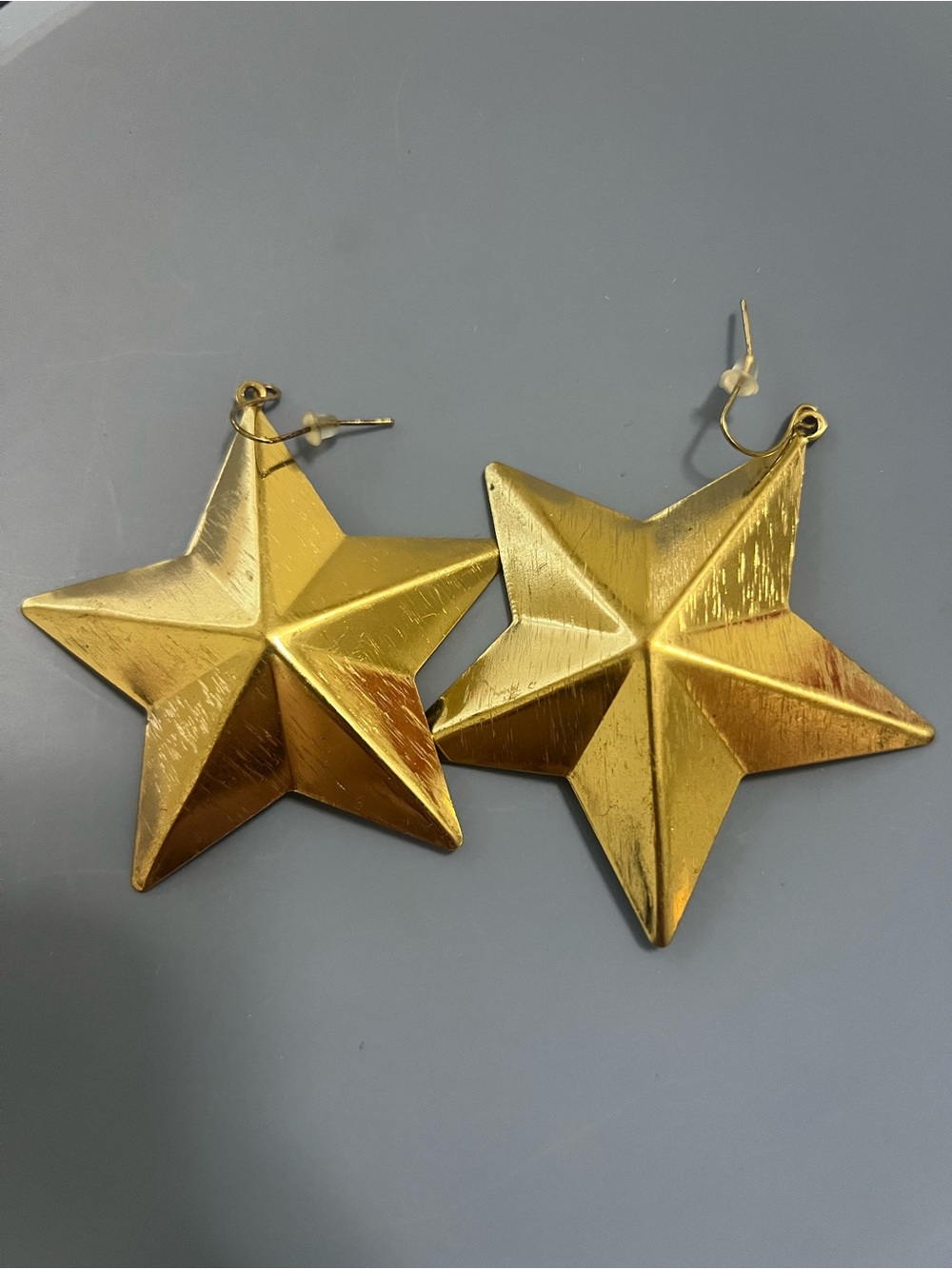 Gold Star Hanging Earrings
